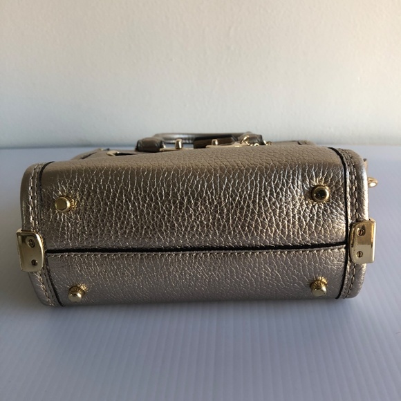 *NWOT* COACH Swagger Metallic Leather Mini Swagger 20 Crossbody Handbag Gold - Picture 4 of 11